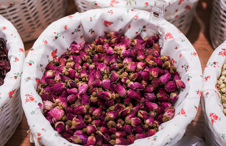 夏季的市场清香玫瑰花茶高清图片