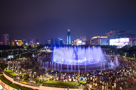 人流事项济南泉城广场背景