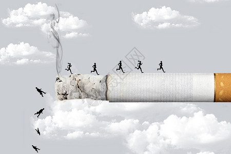 吸烟咳嗽灵感创意设计图片