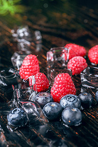 夏日水果蓝色莓果蓝莓高清图片