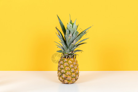 创意菠萝黄色菠萝创意摆拍背景