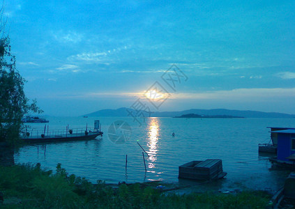 顾渚山无锡太湖早上背景