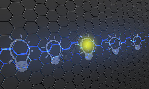 灯泡锁商务科技网格灵感设计图片