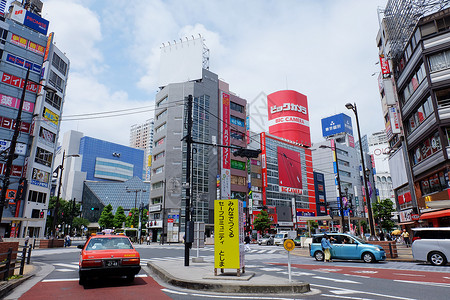 开工大街日本街景背景