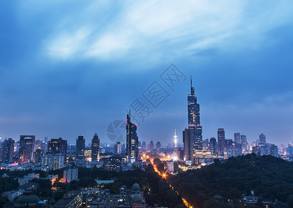 云夜南京城市背景