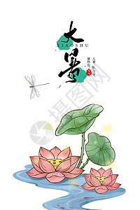 大暑文字24节气大暑设计图片