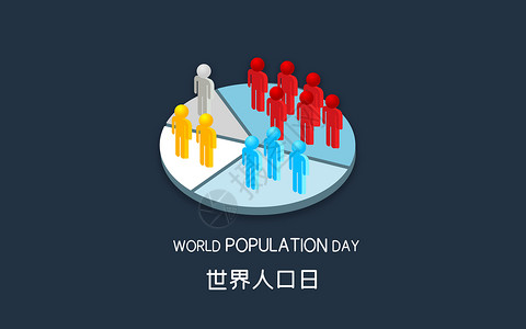 中国人口宣传世界人口日设计图片