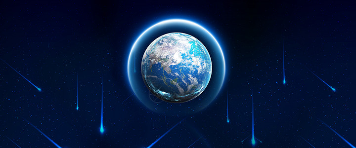 闪亮光圈地球科技设计图片