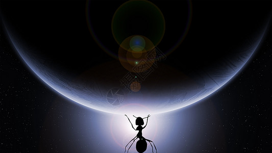 欧美人物素材撑起地球的小蚂蚁设计图片