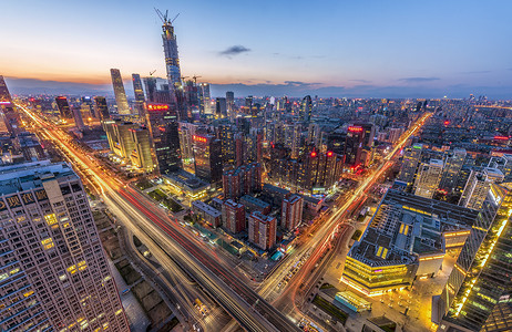 北京城市天际线风景高清图片素材