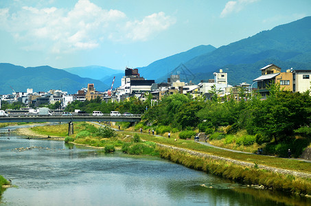 日本乡村日本旅游背景