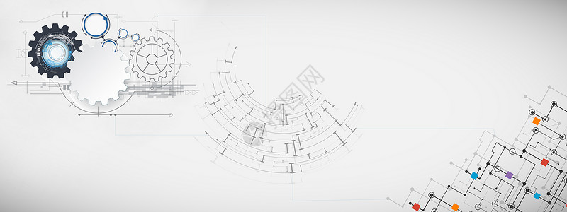 线条科技科技白灰高清图片
