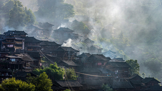 炊烟袅袅背景