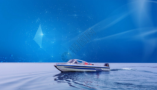 厦门旅行游艇背景设计图片