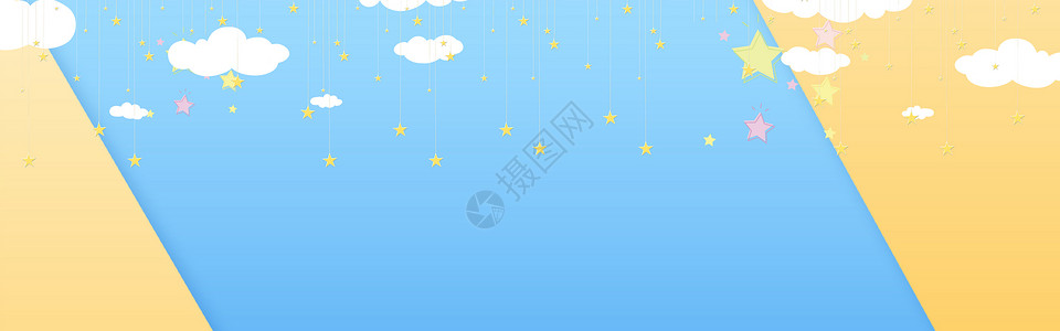云彩卡通夏季banner设计图片