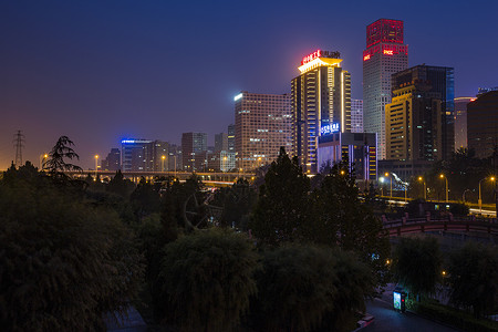 夜景的北京城市图片