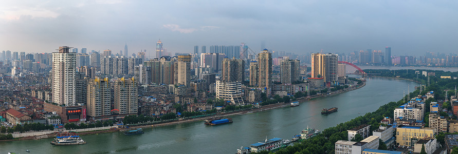 武汉城市风光全景背景图片