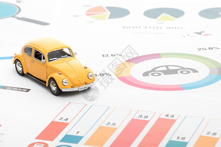 教育行业分析汽车投资消费概念图背景