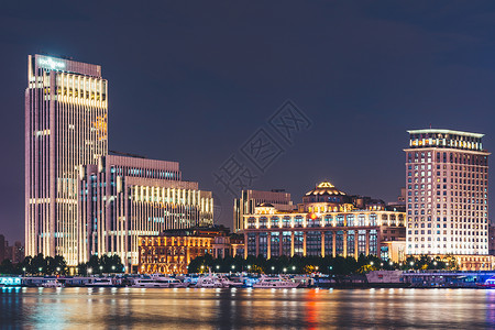 城市高楼夜景背景图片