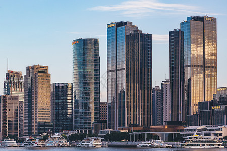 冷色调建筑城市风光建筑日落背景