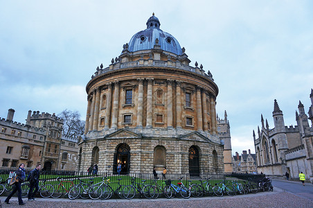 牛津大学图书馆学校高清图片