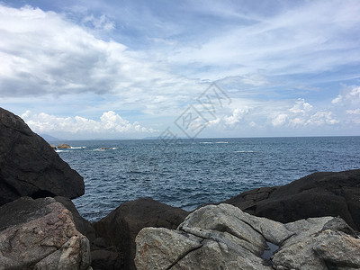 椰子海边三亚海边背景