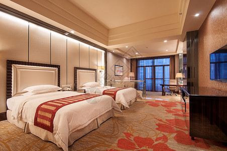 酒店双人间室内设计五星级酒店高清图片素材