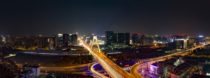 成都天府大道夜景图片素材