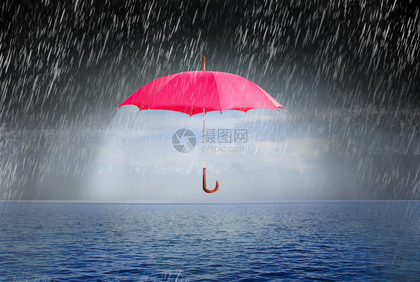 雨中的雨伞图片