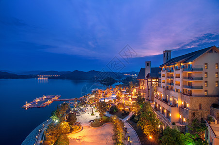 菲律宾海滨城市豪华的度假酒店背景
