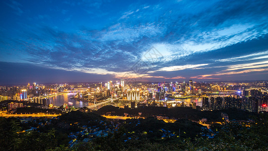 重庆全景夜景灯光高清图片素材