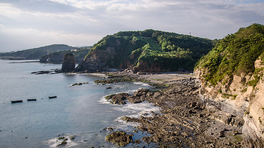 海滨海洋大连国家地质公园背景