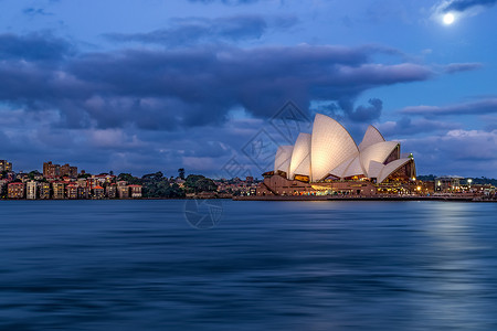 悉尼剧院世界城市夜景高清图片