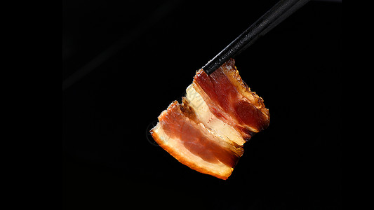切片的腊肉肥肉酱肉高清图片