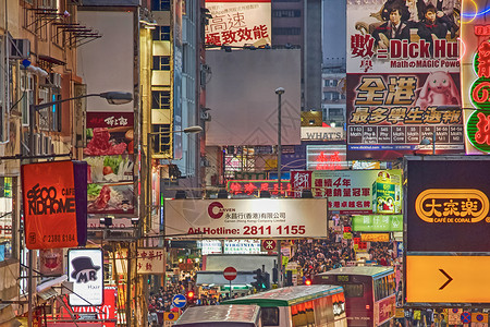 香港海报繁华的香港背景