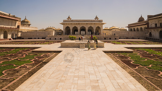 阿格拉堡建筑细节印度阿格拉堡背景
