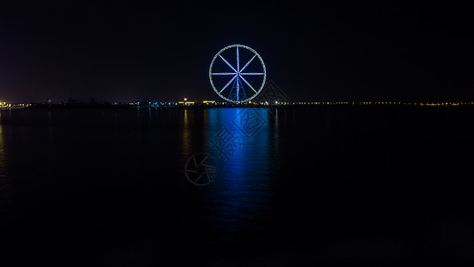 湖南常德柳叶湖司马楼夜景背景图片