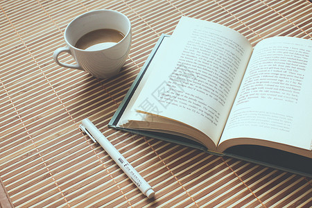 咖啡时光字体书香弥漫的阅读时光背景
