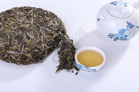 白牡丹茶叶背景图片