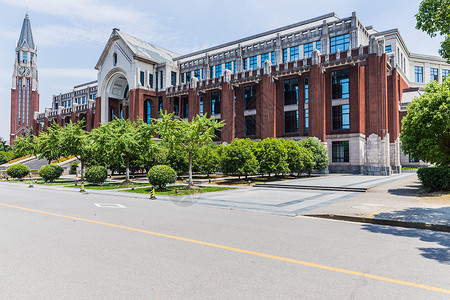 上海华东政法大学图书馆学习高清图片素材