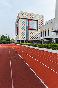 上海视觉艺术学院操场跑道背景图片
