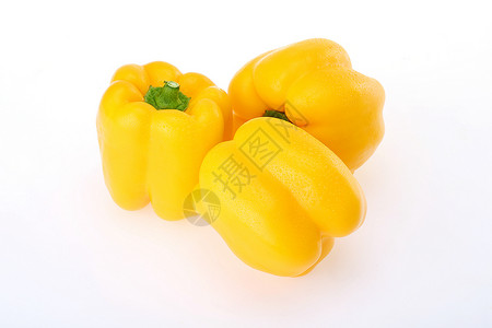 柿子椒绿色蔬菜黄彩椒高清图片