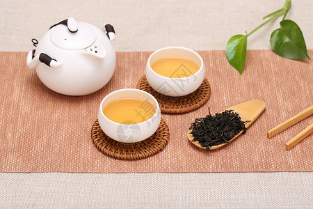 茶叶 茶茶壶汝瓷高清图片