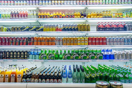 超市饮料柜台【媒体用图】（仅限媒体用图使用，不可用于商业用途）背景