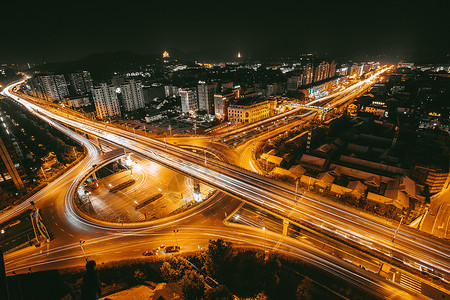 交通信息化城市道路夜景背景