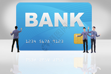 银行卡和人背景图片