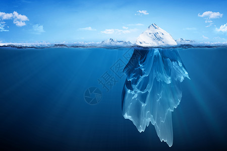 融化的冰山蓝色公司背景高清图片