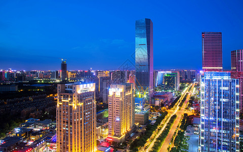 搞事情业西安锦业路夜景背景