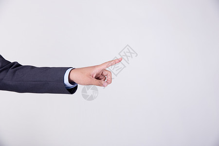 单元素素材商务男士单手指点击触屏动作手势背景