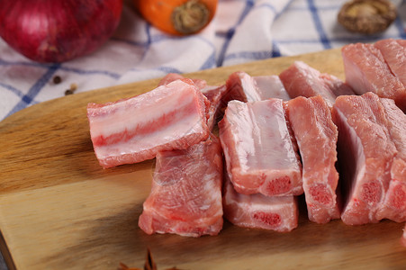 猪肋排排骨肉掐扇高清图片